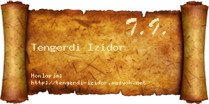 Tengerdi Izidor névjegykártya